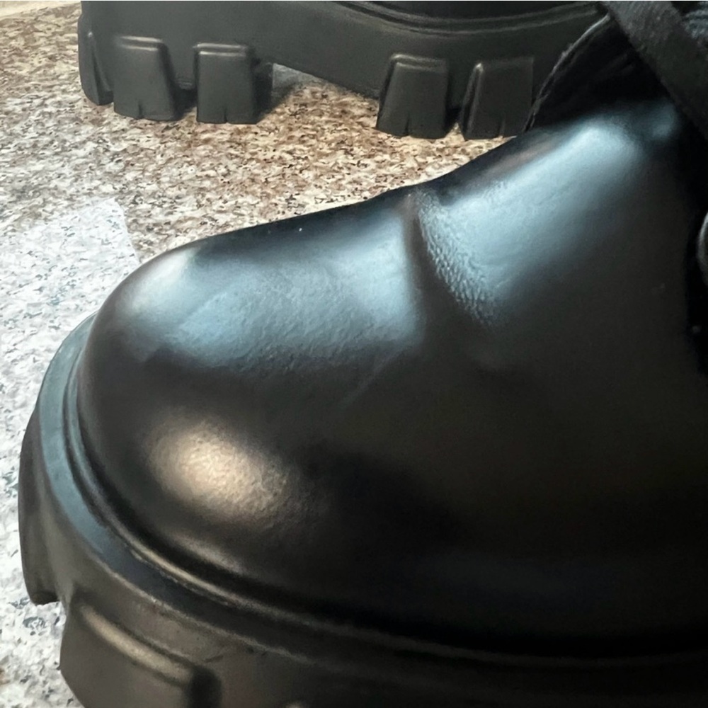 Prada Black Combat Boots with Pouch - Picture 4 of 4